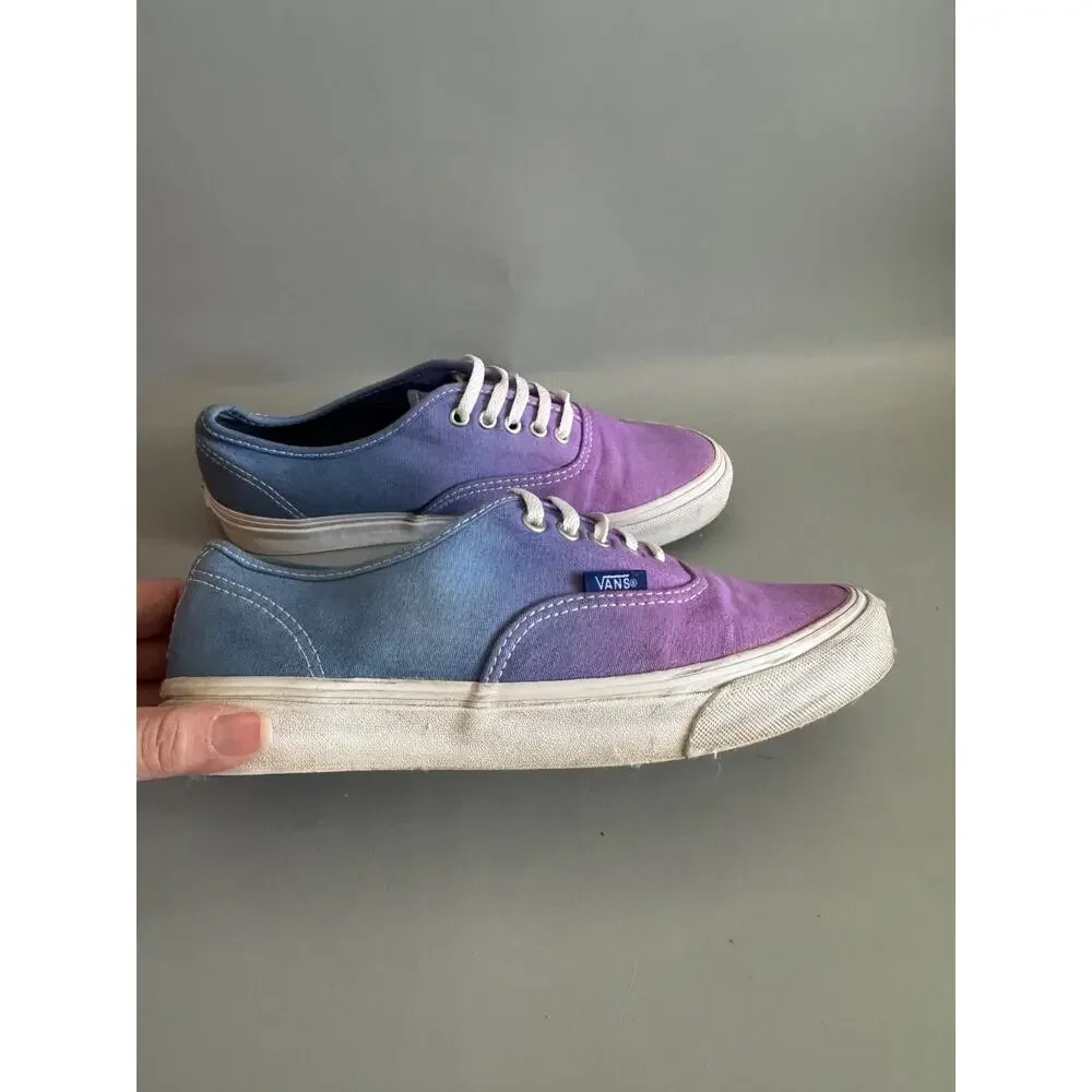 Vans Authentic Low Top Purple Ombre Sneakers Shoes Skate Men's 6.5 Women 8 - Picture 3 of 7